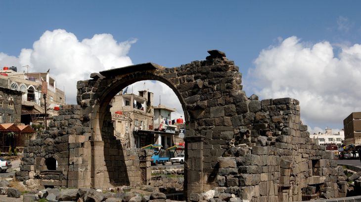 UNSPECIFIED - MAY 23: Syria - As-Suwayda'. Ruins of city gate (Photo by DEA / C. SAPPA/De Agostini via Getty Images)