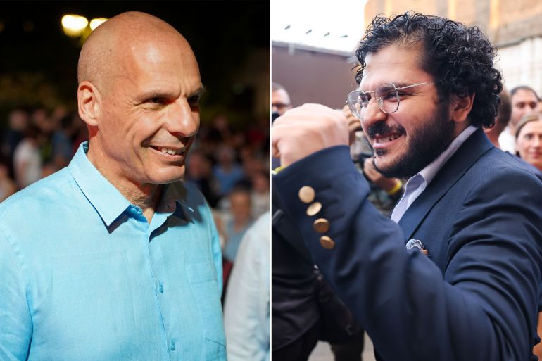 كومبو يجمع yanis varoufakis + الناشط المصري باتريك زكي