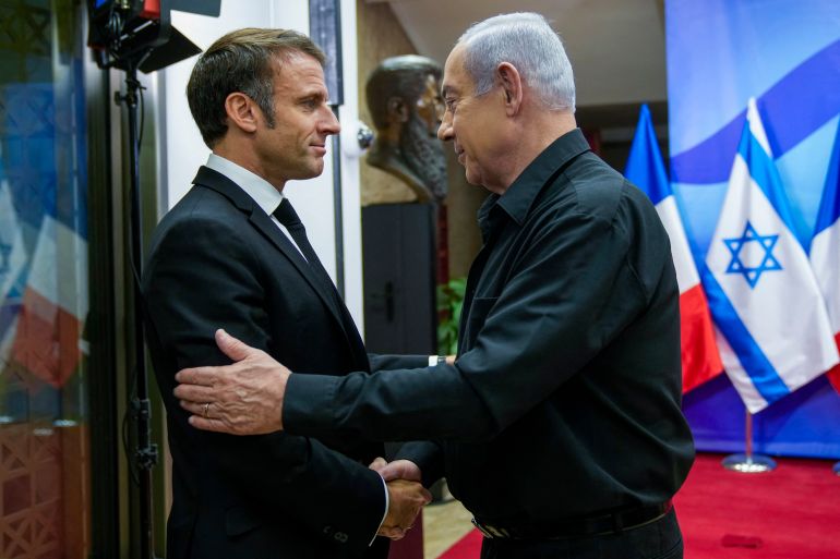 ماكرون زار تل أبيب للتضامن مع إسرائيل دون الدعوة إلى هدنة إنسانية