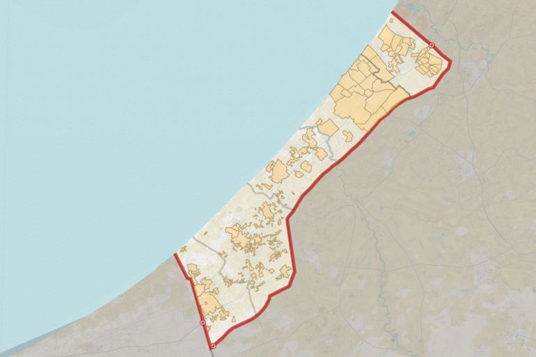 مناطق قطاع غزة