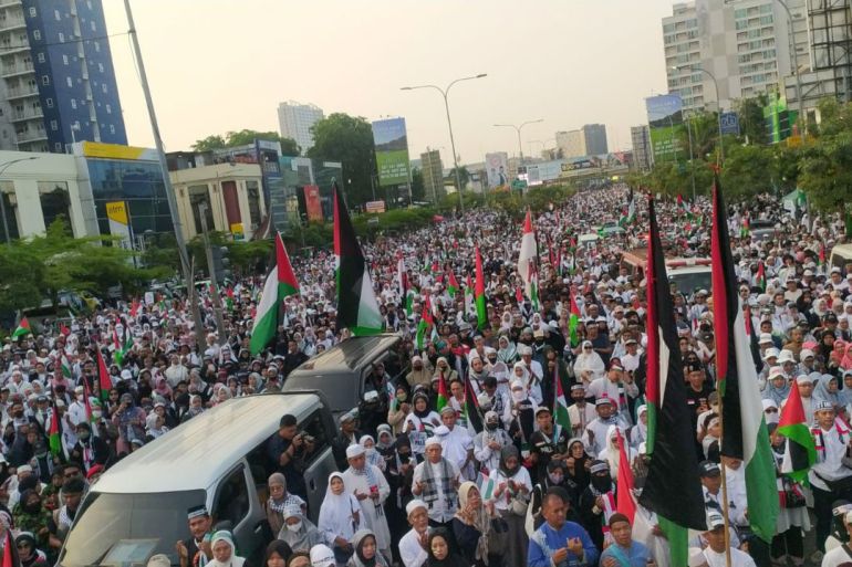 مظاهرات اندونيسيا دعما لغزة