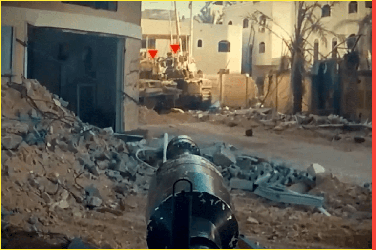 مقاتلو القسام يتصدون للقوات المتوغلة في محوري شمال وجنوب مدينة غزة ويدمرون عدداً من الآلياتمن صفحه القسام على تيليجرام
