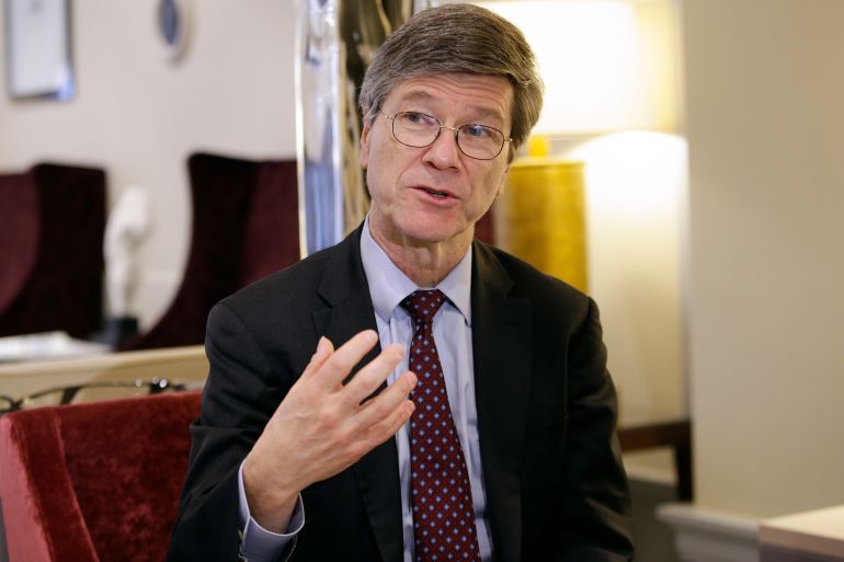 U.S. economist Jeffrey Sachs speaks during an interview with Reuters in Rome, Italy, March 15, 2016. Picture taken March 15, 2016. REUTERS/Max Rossi