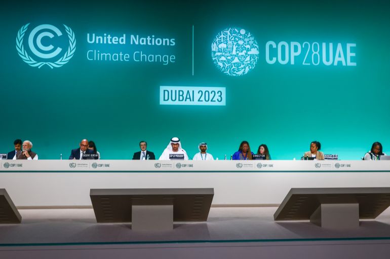 Mandatory Credit: Photo by Beata Zawrzel/NurPhoto/Shutterstock (14240475j) The 28th Conference of the Parties to the United Nations Framework Convention on Climate Change, which takes place on 30 November until 12 December 2023 in Expo City Dubai. Dubai, United Arab Emirates on December 1st, 2023. COP28 In UAE, Dubai, United Arab Emirates - 01 Dec 2023