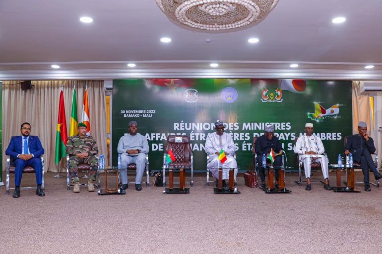 Meeting of foreign ministers of the Alliance of Sahel States in Bamako. المصدر: الصحافة المالية