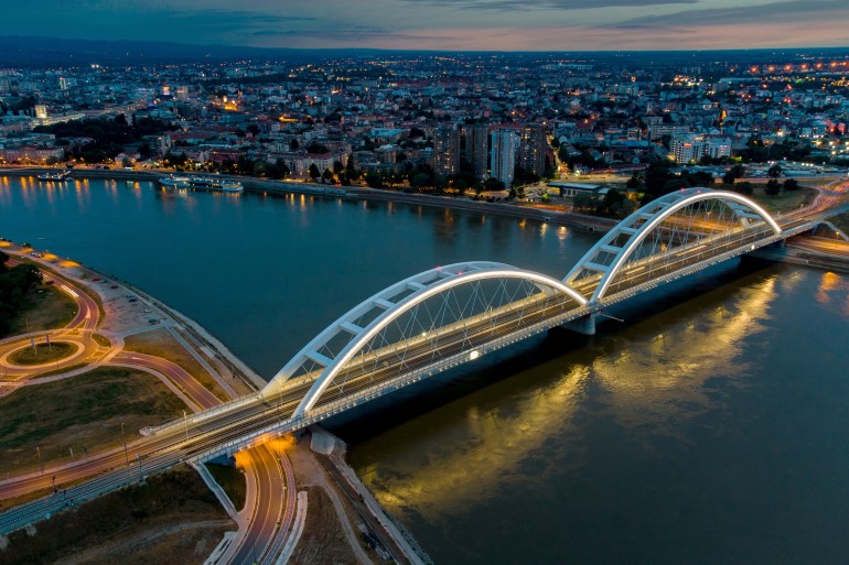 bridge in Novi Sad, Serbia