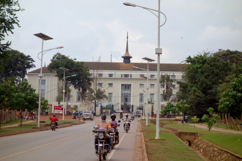 KAMPALA, UGANDA - CIRCA SEPTEMBER 2016: Bulange Lukiiko (meaning Parliament) of the Kingdom of Buganda on Namirembe Hill; Shutterstock
