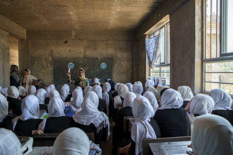 Afghan girls at school in Herat. Afghanistan.2019