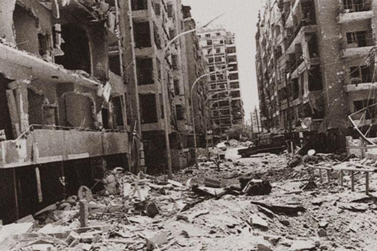 A scene from Hama after the 1982 massacre.