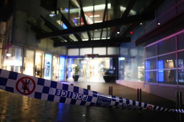 Multiple Dead After Reported Stabbing Incident At Sydney Shopping Centre BONDI JUNCTION, AUSTRALIA - APRIL 13: NSW police tape surrounds the entrance to Westfield Bondi Junction on Oxford Street on April 13, 2024 in Bondi Junction, Australia. Five victims, plus the offender, are confirmed dead following an incident at Westfield Shopping Centre in Bondi Junction, Sydney. (Photo by Lisa Maree Williams/Getty Images) DATE 13/04/2024 SIZE 5184 x 3456 Country Australia SOURCE Getty Images/Lisa Maree Williams