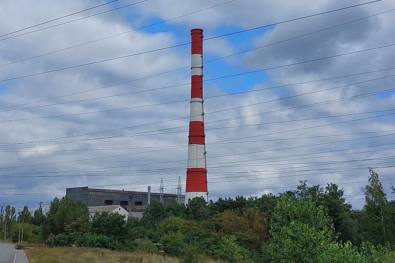 محطة لتوليد الكهرباء في ضواحي العاصمة كييف