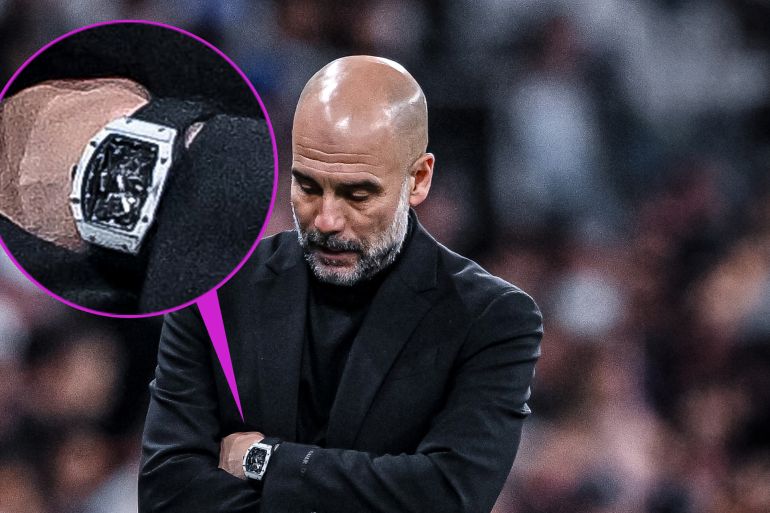 غوارديولا يرتدي ساعة نادرة @footballontnt