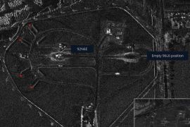 الصورة تظهر الأضرار التي لحقت برادار بطارية الدفاع الجوي روسية الصنع (مواقع التواصل)