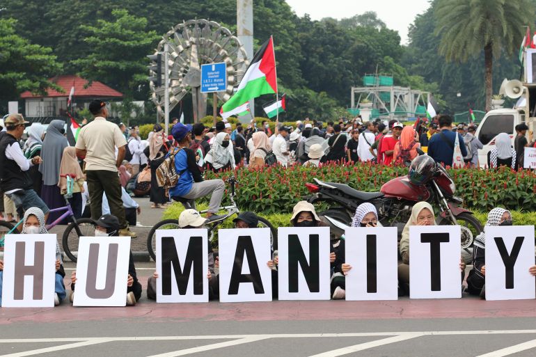 فعاليات التضامن في إندونيسيا مع غزة