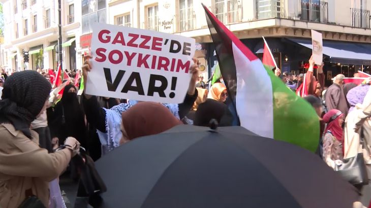 مظاهرات حاشدة في إسطنبول دعما لغزة ورفضا لجرائم إسرائيل