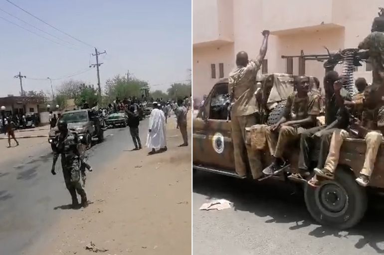 جانب من تحركات الجيش السوداني في مدينة الأبيض عاصمة ولاية شمال كردفان اليوم